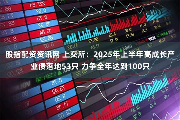 股指配资资讯网 上交所：2025年上半年高成长产业债落地53只 力争全年达到100只